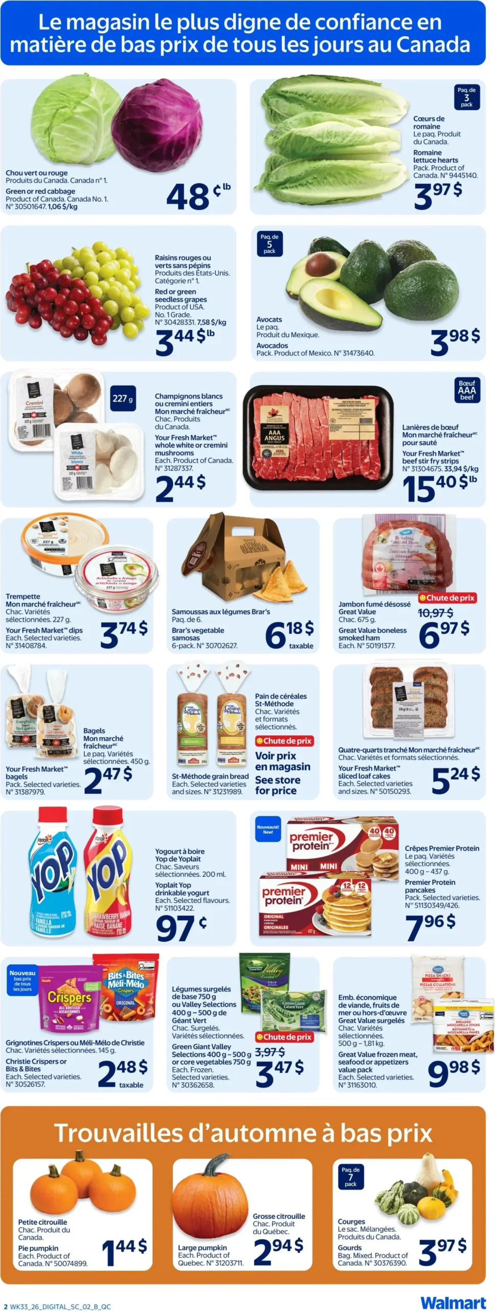 Page 2 de la Circulaire Walmart du 10 au 16 septembre 2026