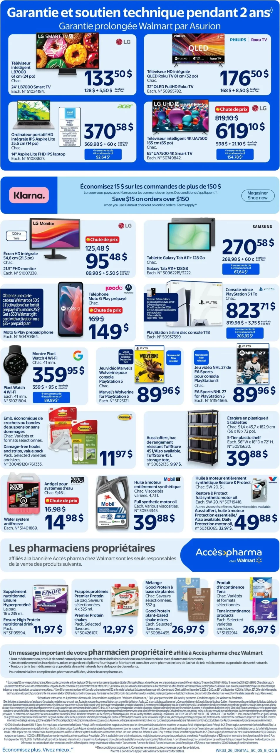 Page 5 de la Circulaire Walmart du 10 au 16 septembre 2026