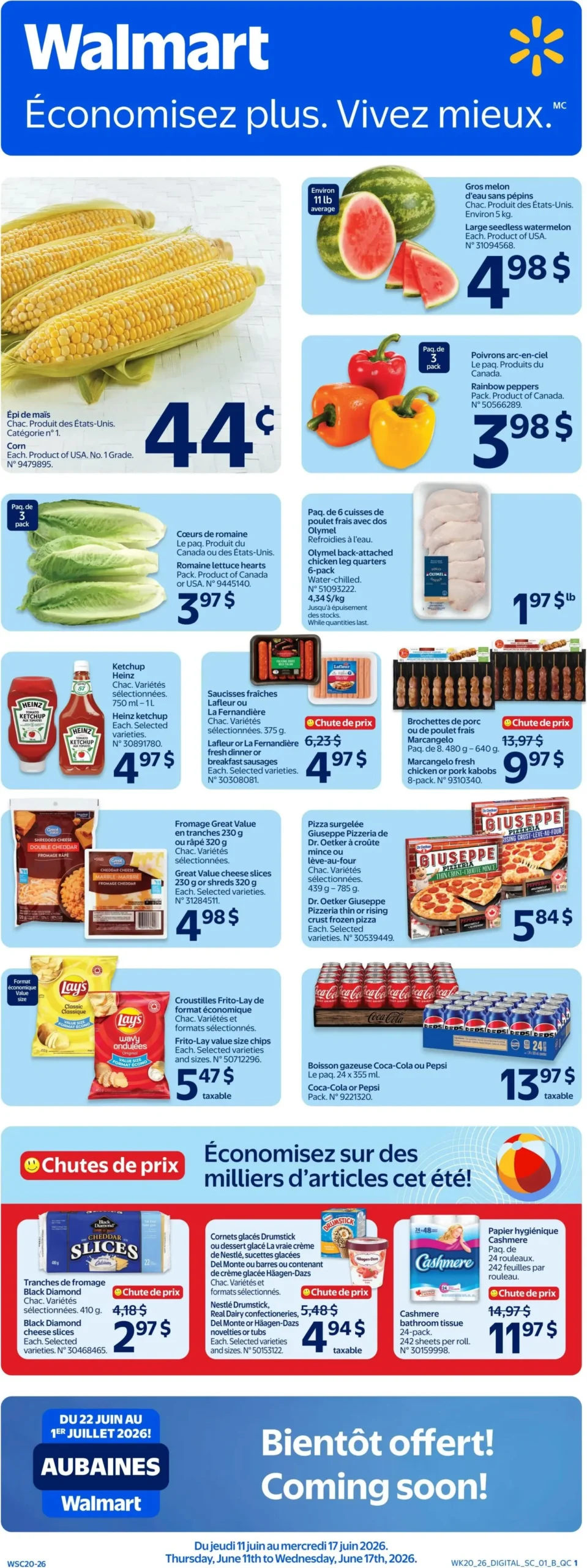 Page 1 de la Circulaire Walmart du 11 au 17 juin 2026