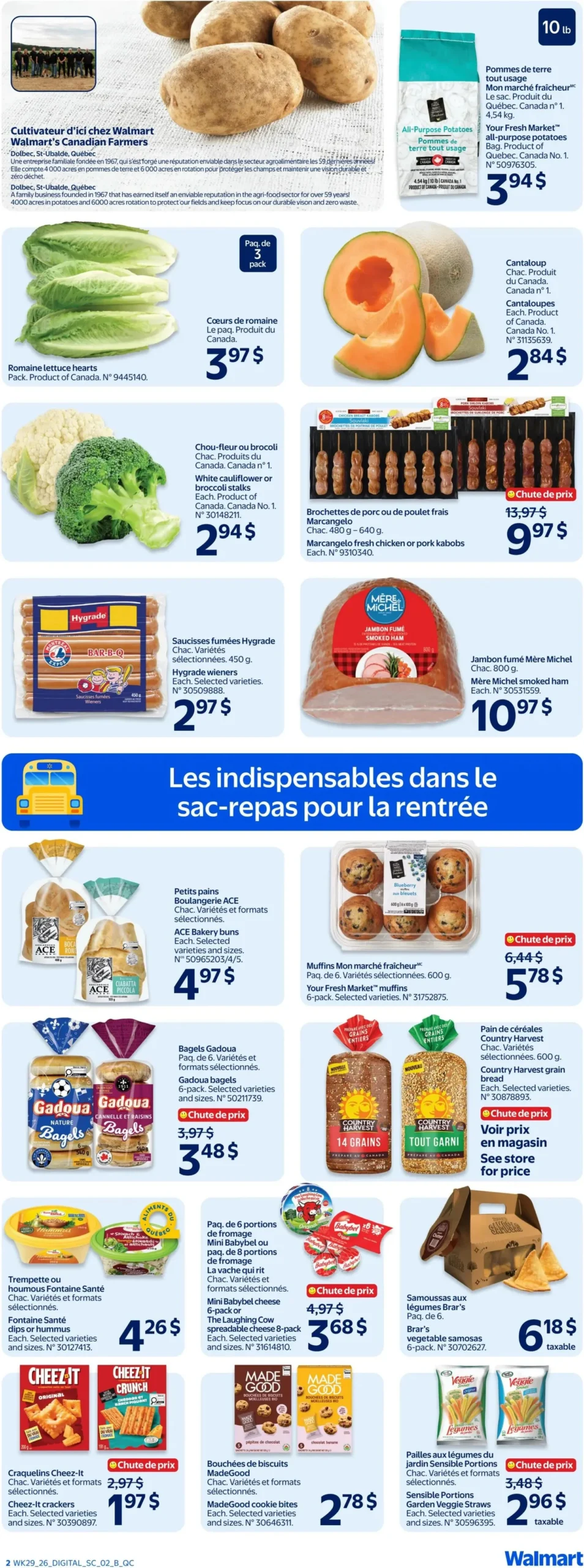 Page 2 de la Circulaire Walmart du 13 au 19 août 2026