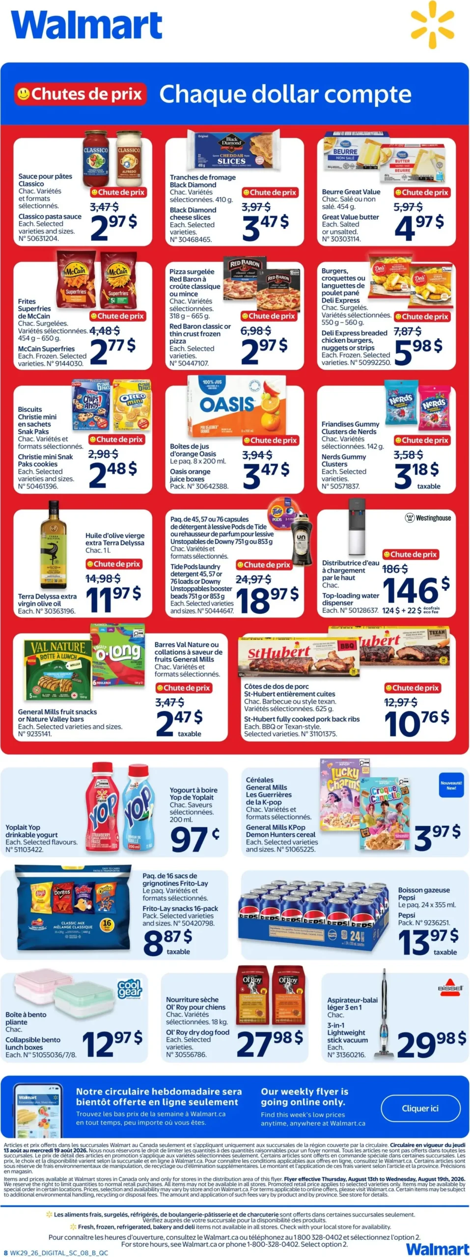 Page 8 de la Circulaire Walmart du 13 au 19 août 2026