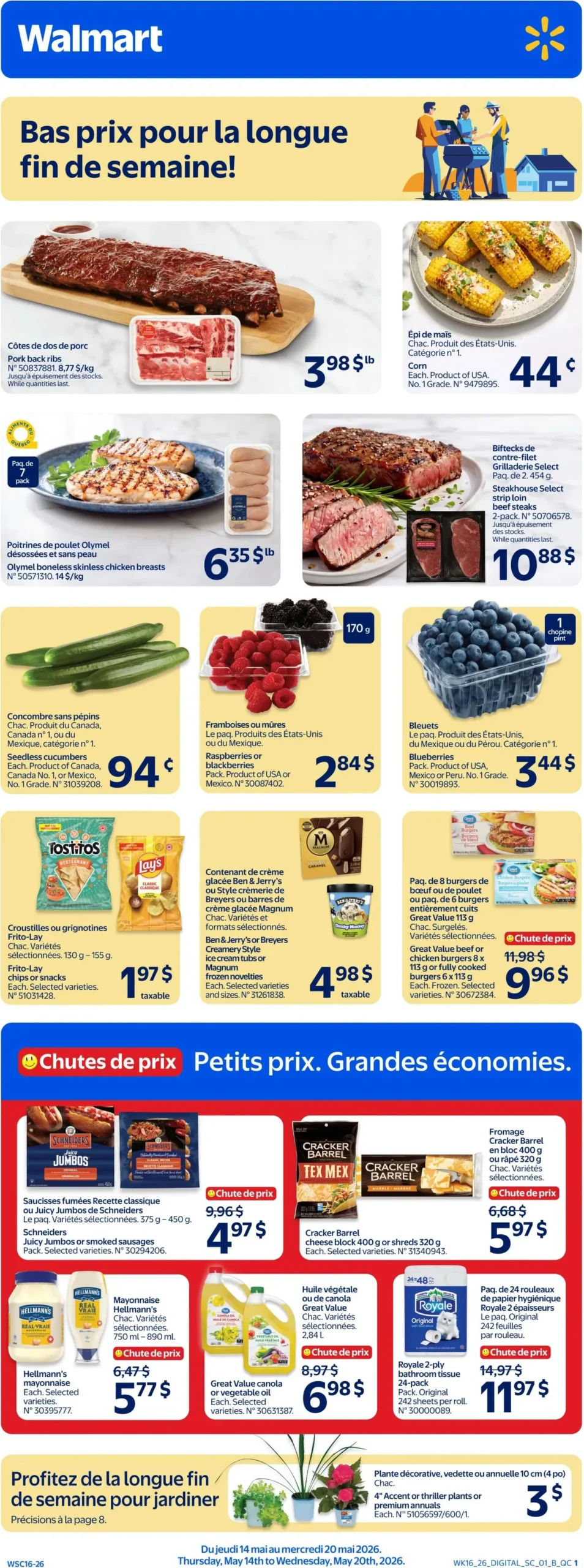 Page 1 de la Circulaire Walmart du 14 au 20 mai 2026