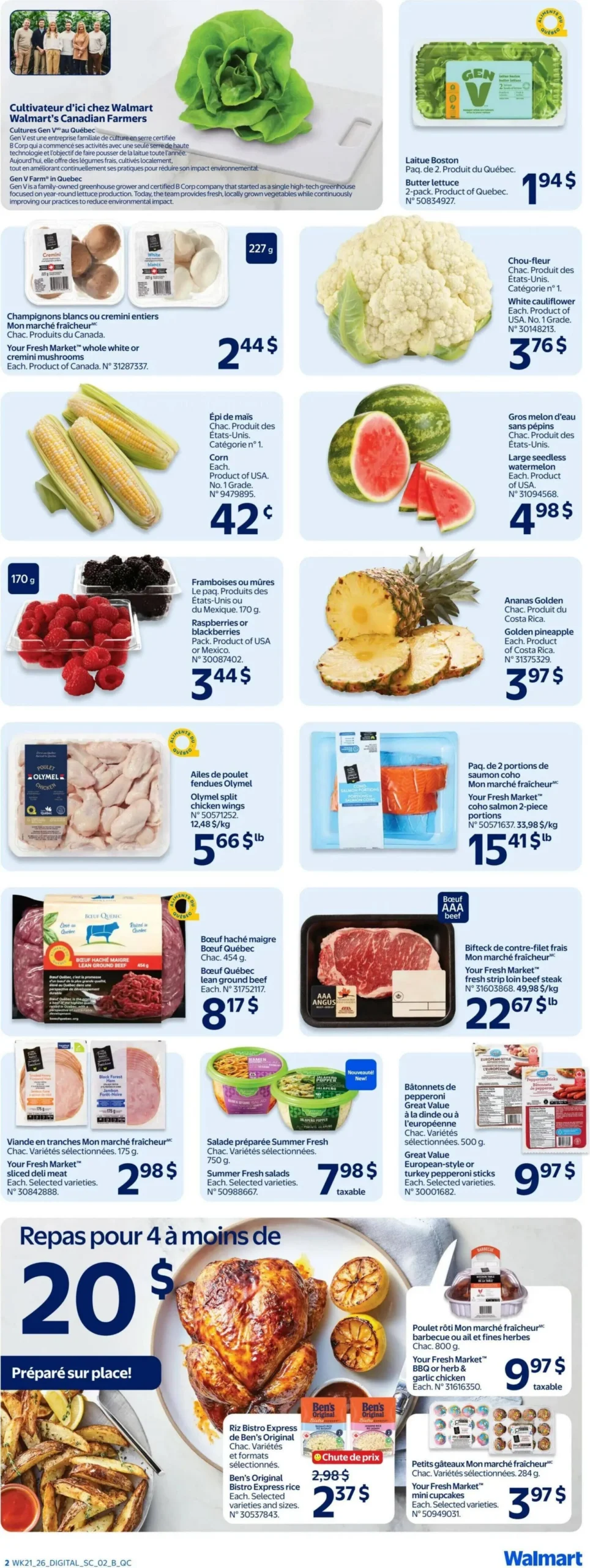 Page 2 de la Circulaire Walmart du 18 au 24 juin 2026