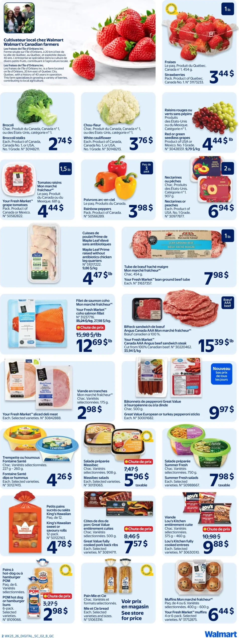 Page 2 de la Circulaire Walmart du 2 au 8 juillet 2026