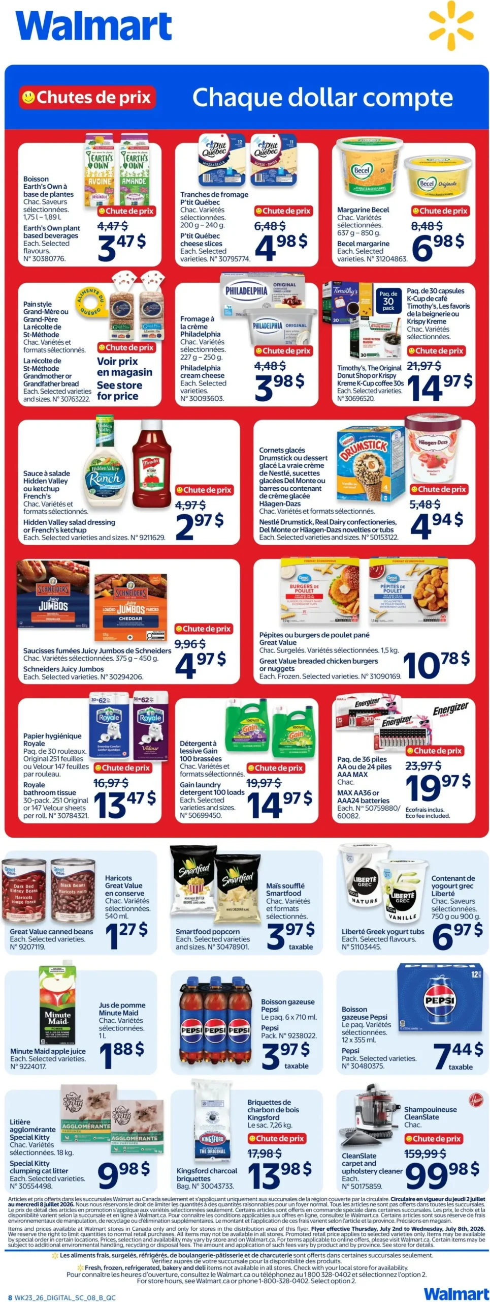 Page 8 de la Circulaire Walmart du 2 au 8 juillet 2026