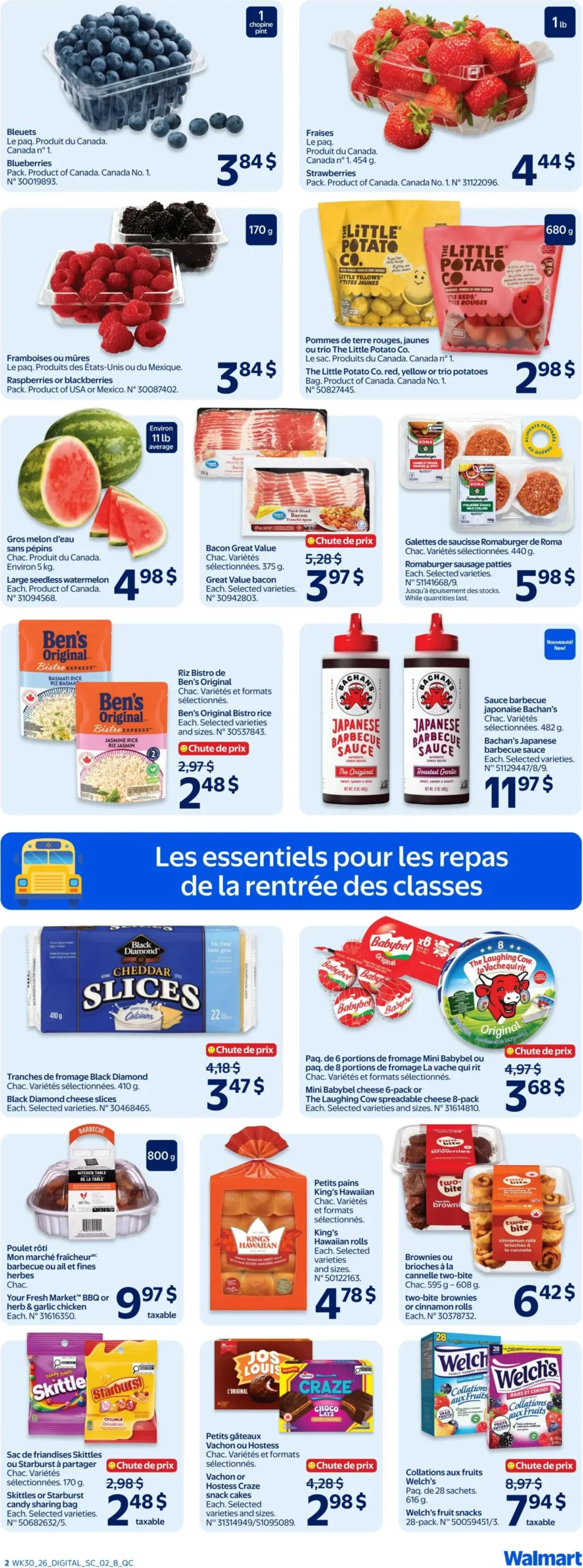 Page 2 de la Circulaire Walmart du 20 au 26 août 2026