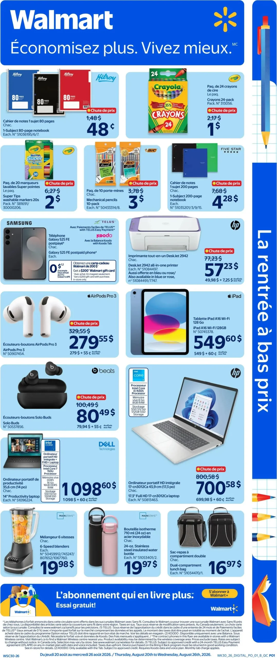 Page 5 de la Circulaire Walmart du 20 au 26 août 2026
