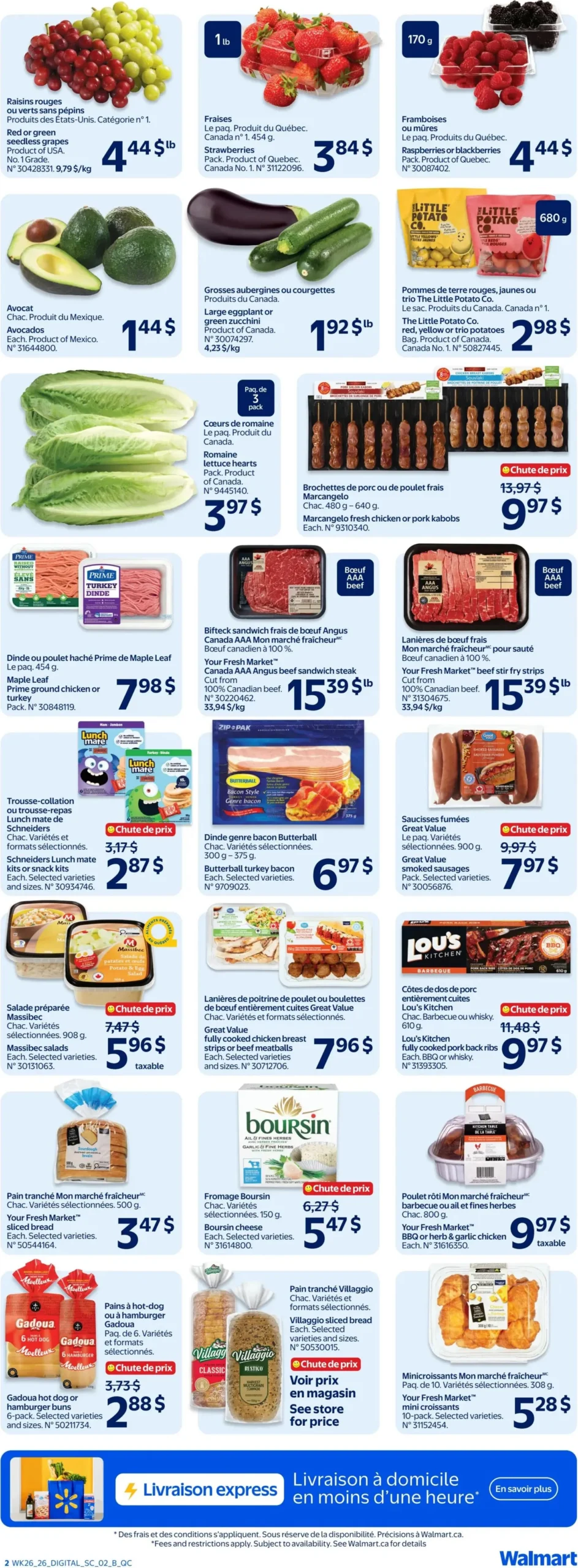 Page 2 de la Circulaire Walmart du 23 au 29 juillet 2026