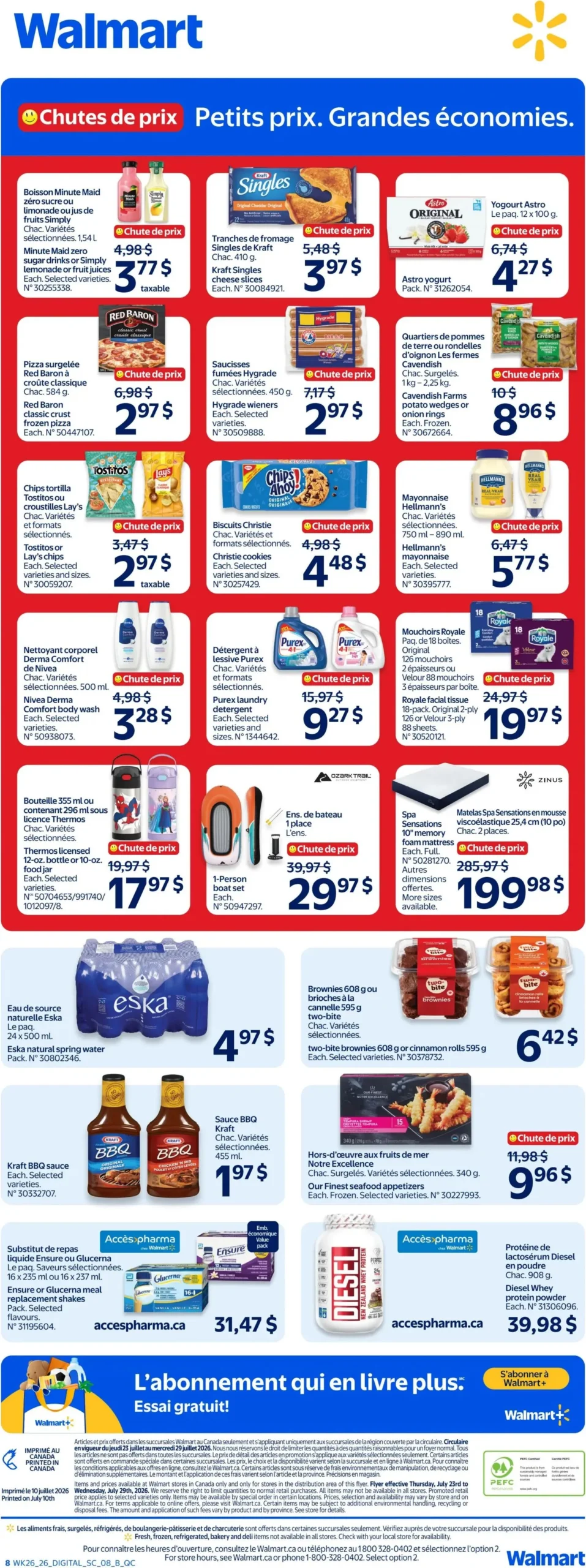 Page 8 de la Circulaire Walmart du 23 au 29 juillet 2026