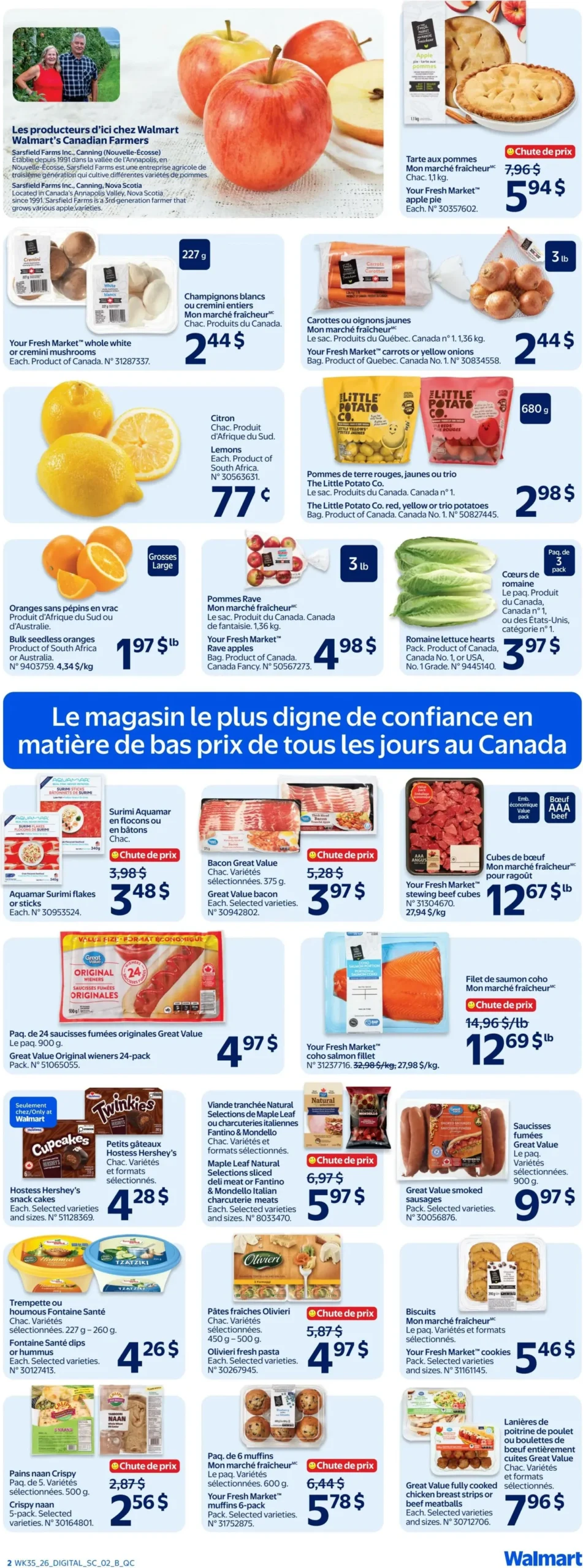 Page 2 de la Circulaire Walmart du 24 au 30 septembre 2026