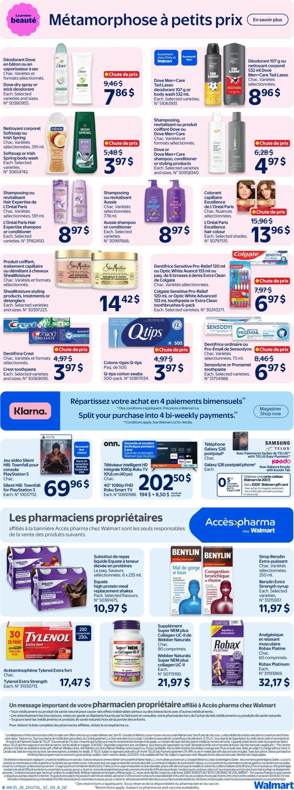 Page 6 de la Circulaire Walmart du 24 au 30 septembre 2026