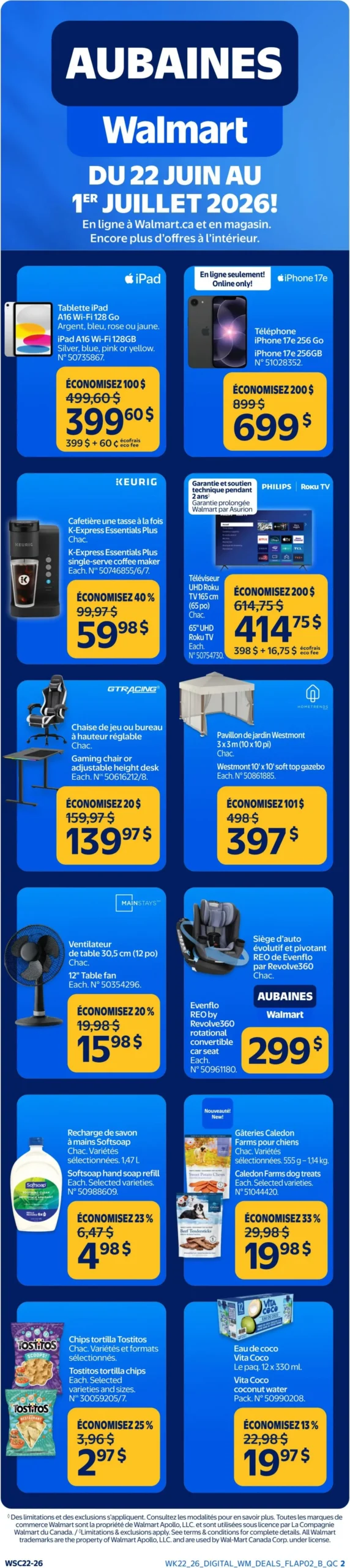 Page 2 de la Circulaire Walmart du 25 juin au 1 juillet 2026