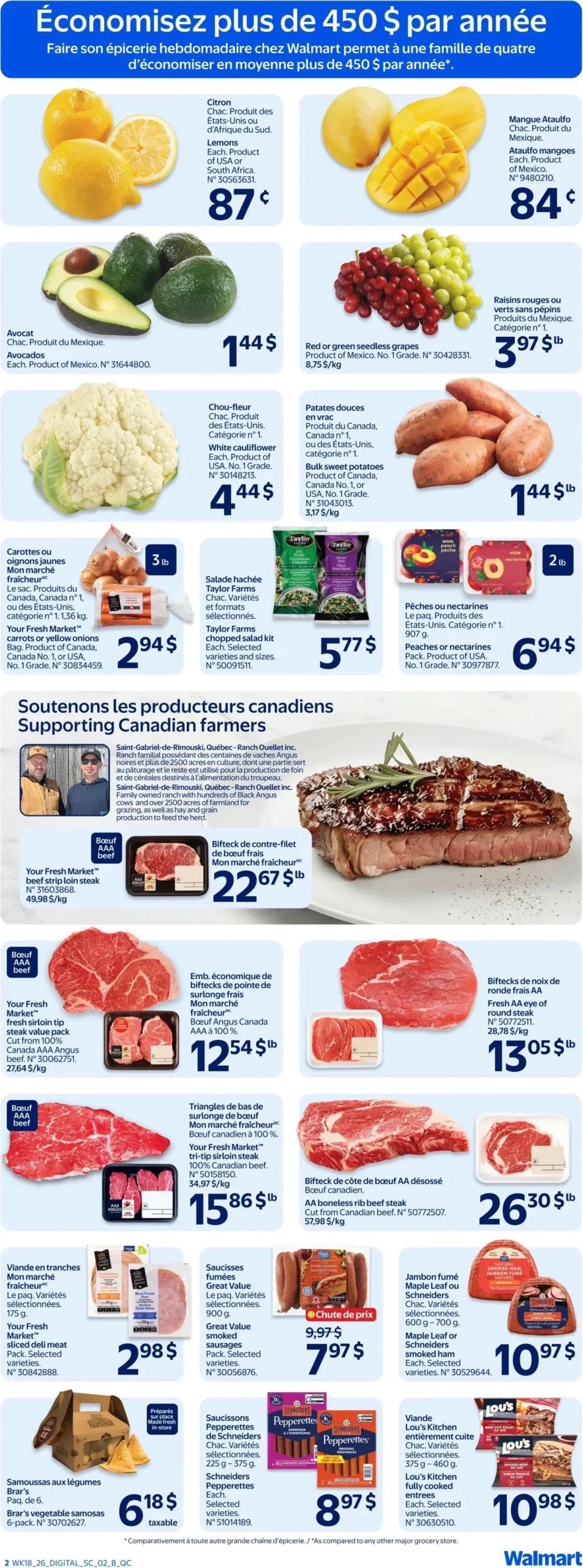Page 2 de la Circulaire Walmart du 28 mai au 3 juin 2026