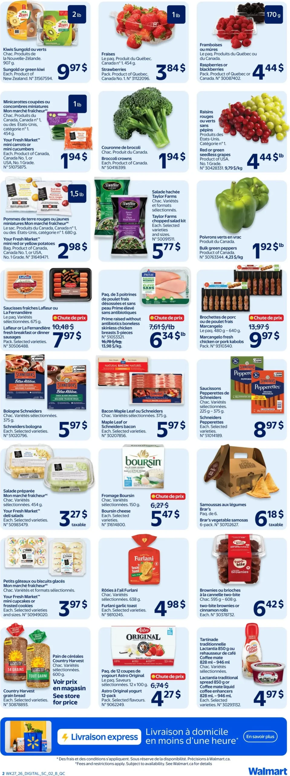 Page 2 de la Circulaire Walmart du 30 juillet au 5 août 2026