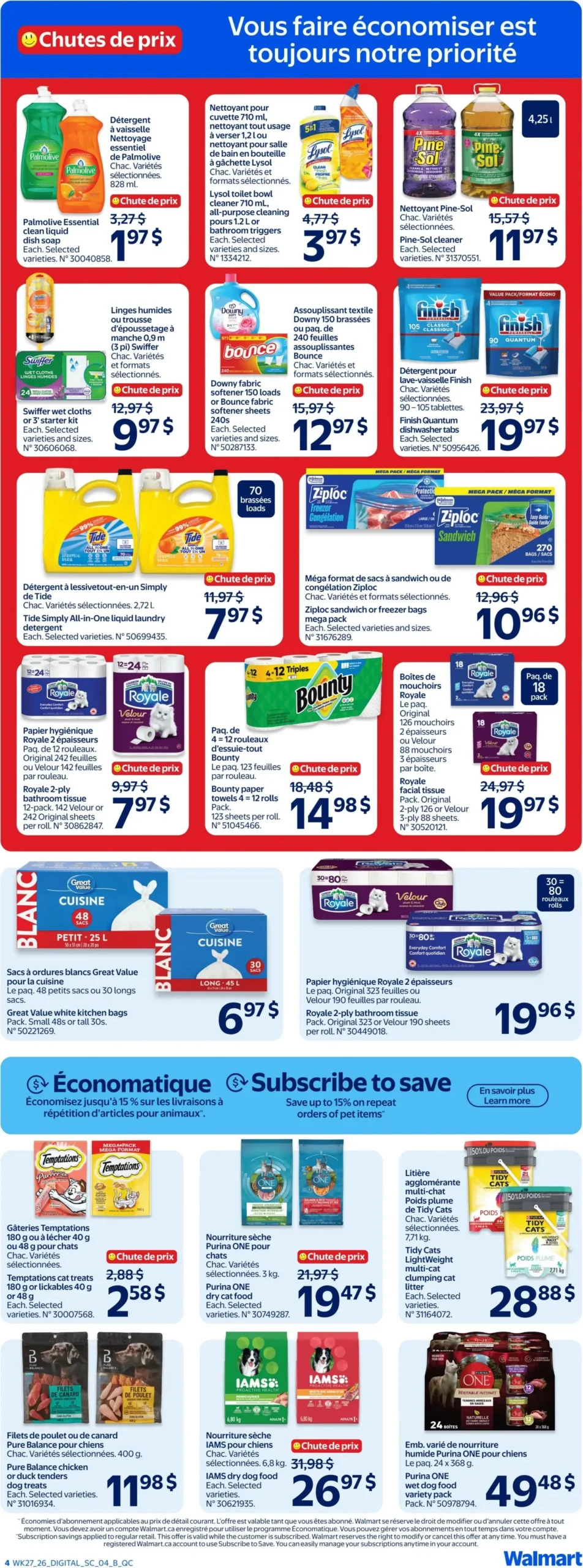 Page 4 de la Circulaire Walmart du 30 juillet au 5 août 2026