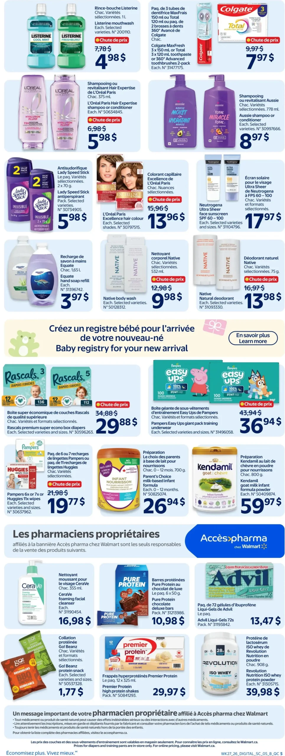 Page 5 de la Circulaire Walmart du 30 juillet au 5 août 2026