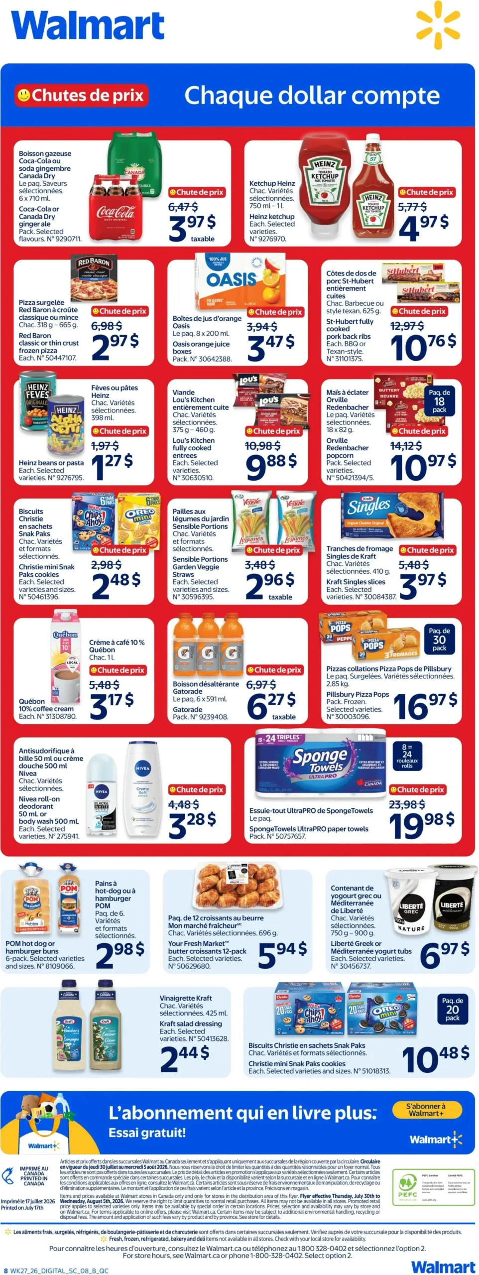 Page 8 de la Circulaire Walmart du 30 juillet au 5 août 2026