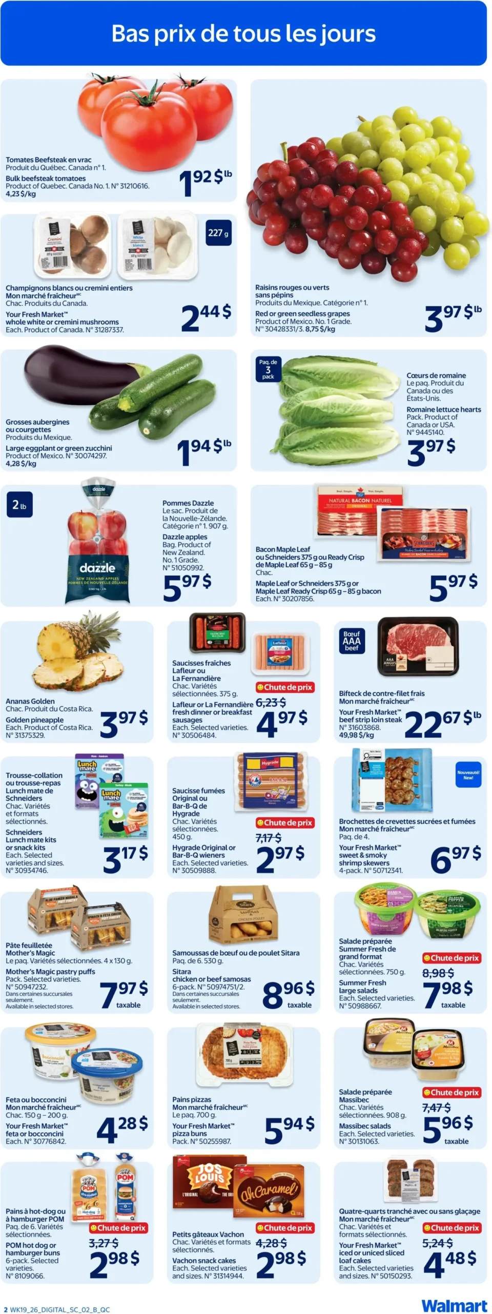 Page 2 de la Circulaire Walmart du 4 au 10 juin 2026
