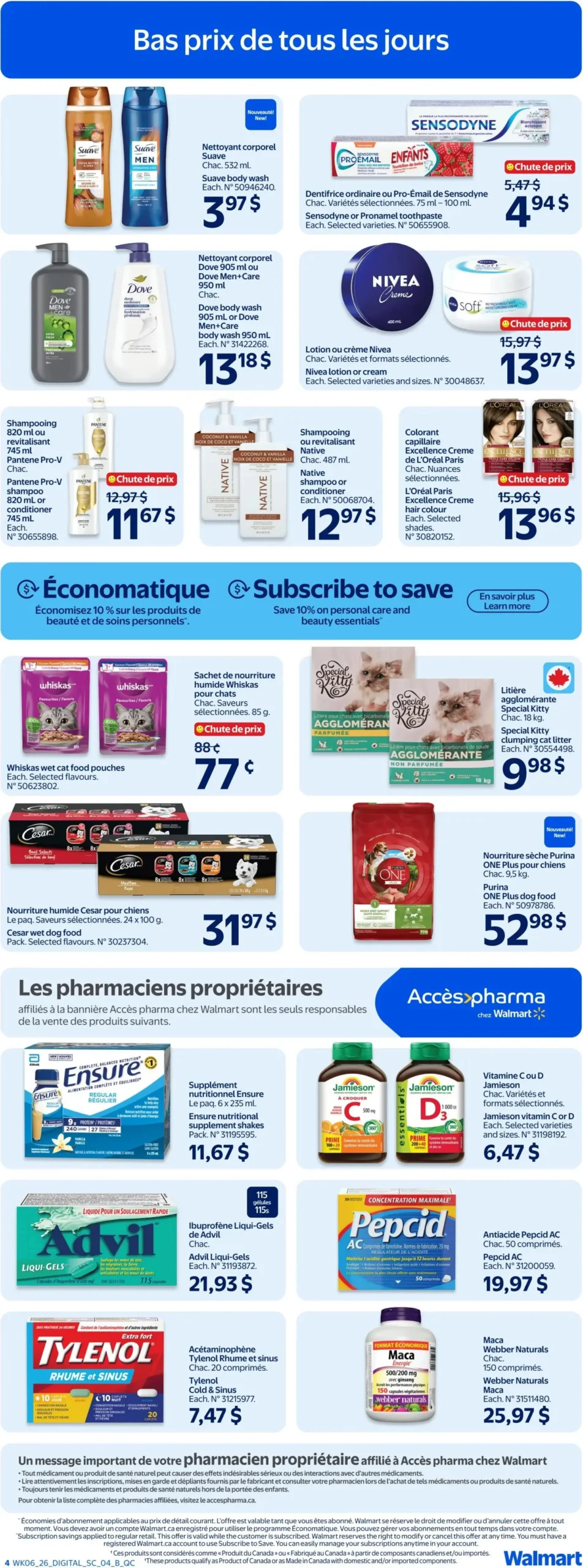 Page 4 de la Circulaire Walmart du 5 au 11 mars 2026