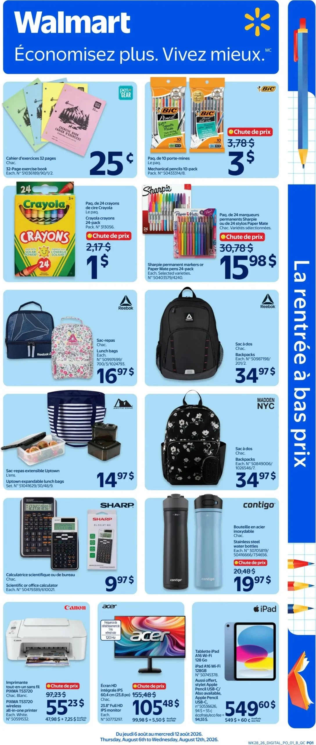 Page 5 de la Circulaire Walmart du 6 au 12 août 2026