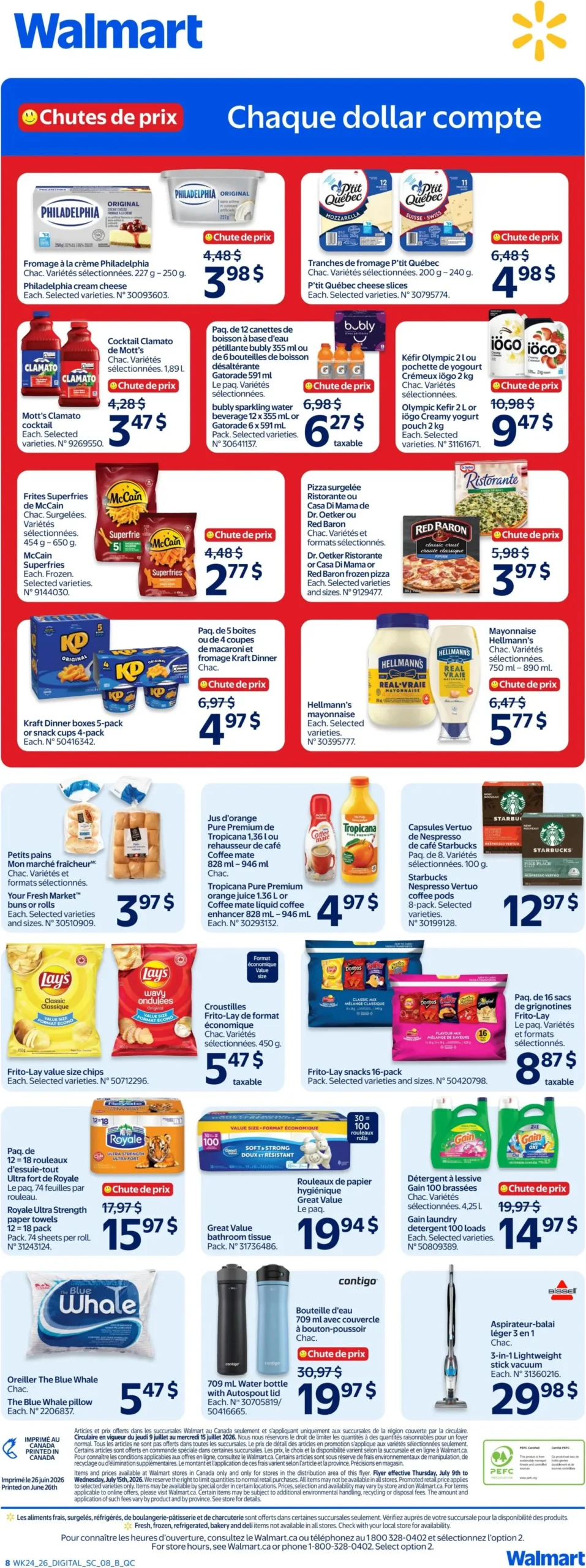 Page 8 de la Circulaire Walmart du 9 au 15 juillet 2026
