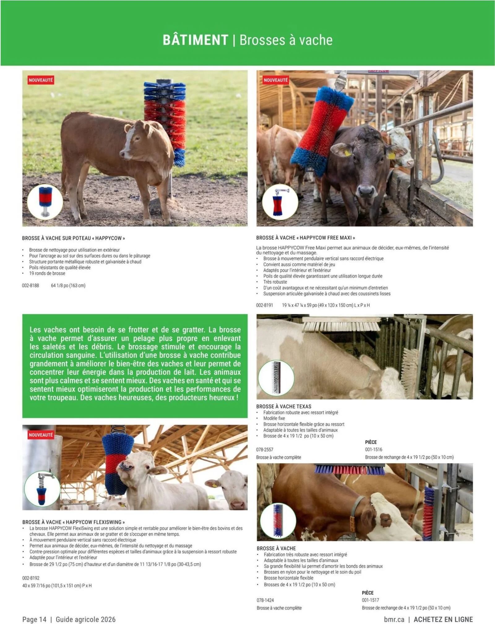 Page 14 de la Guide Agricole BMR Agrizone du 9 janvier au 31 décembre 2026