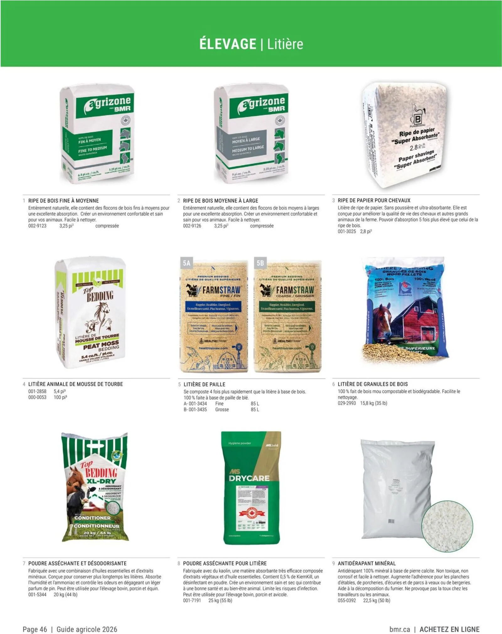 Page 46 de la Guide Agricole BMR Agrizone du 9 janvier au 31 décembre 2026