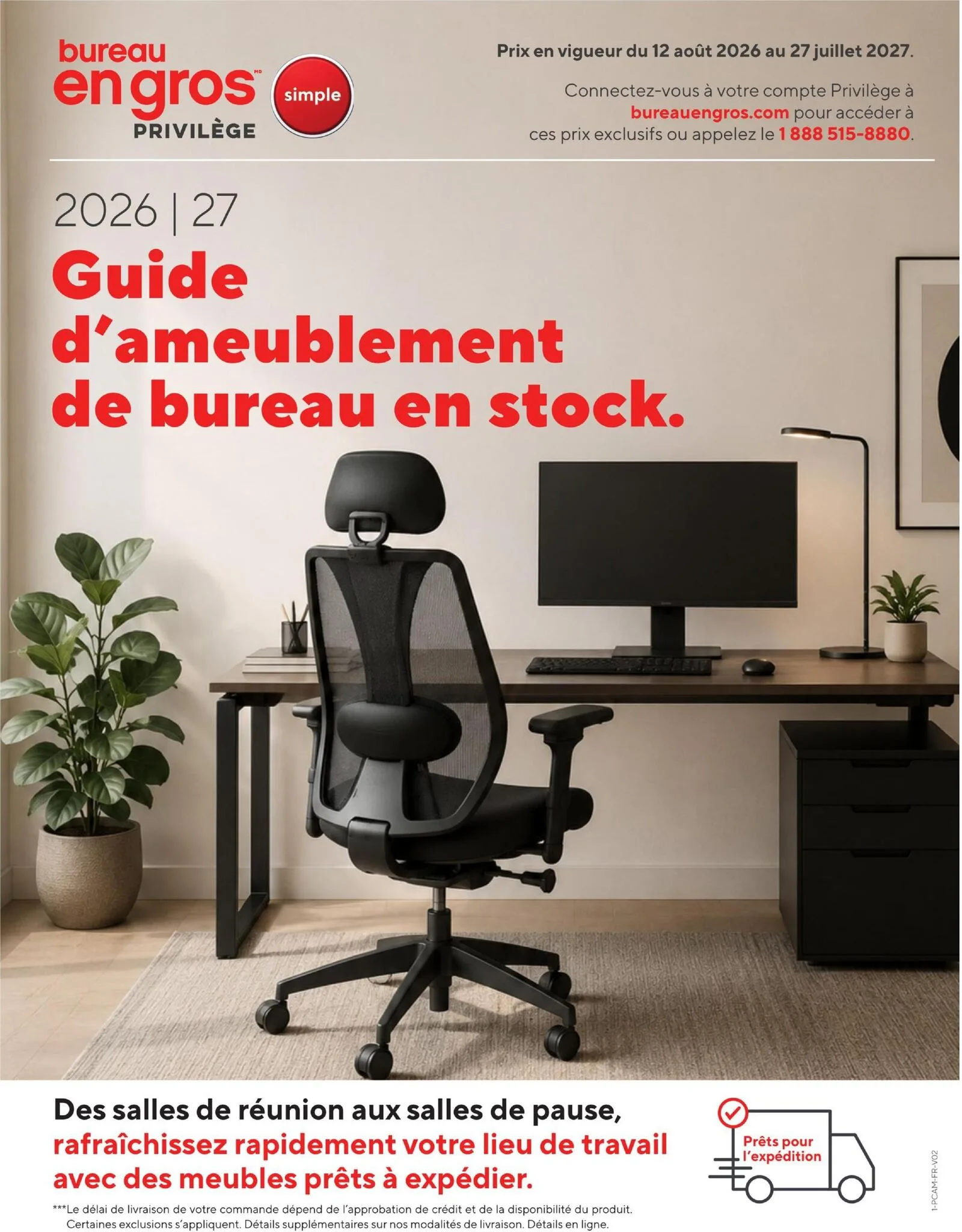 Page 1 de la Guide Bureau en Gros Entreprises du 12 août au 27 juillet 2026