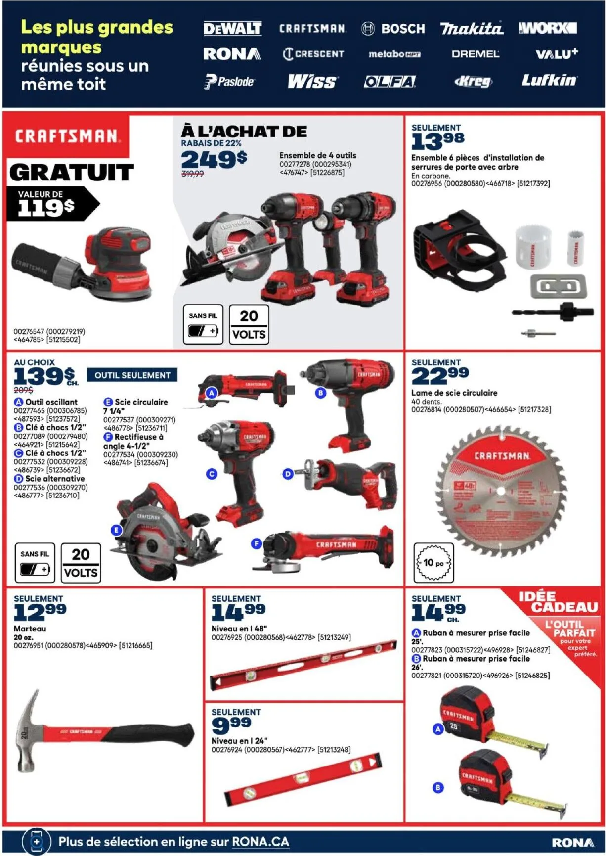 Page 11 de la Guide Rona des Outils du 7 mai au 29 juillet 2026
