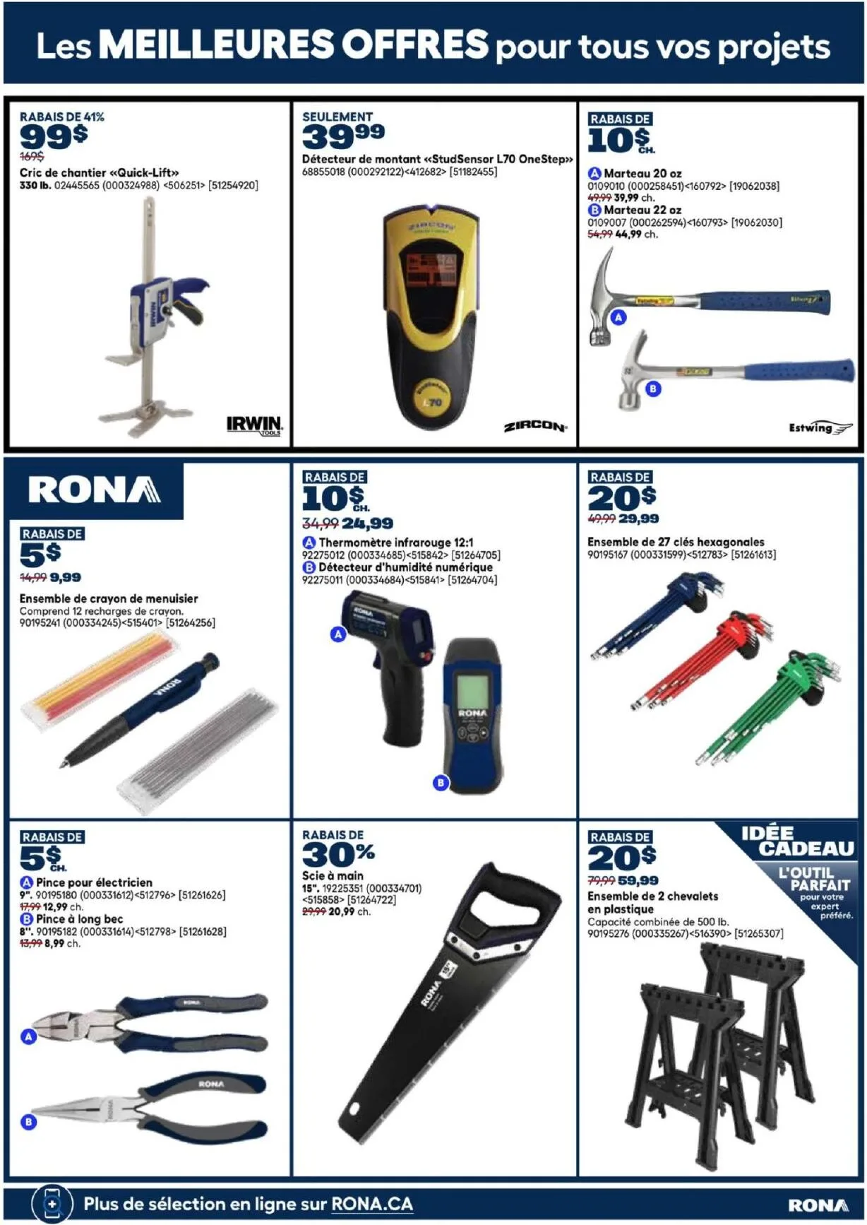 Page 14 de la Guide Rona des Outils du 7 mai au 29 juillet 2026