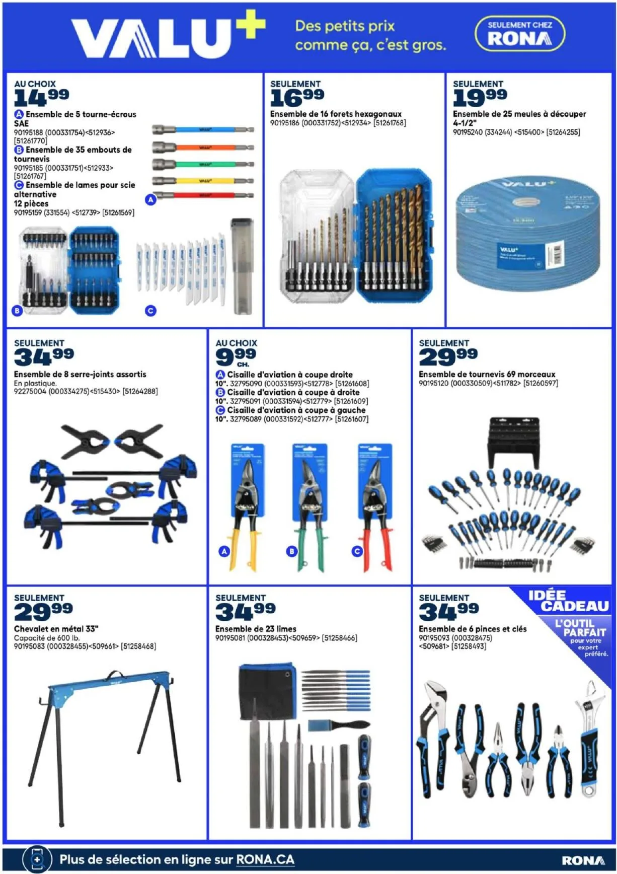 Page 15 de la Guide Rona des Outils du 7 mai au 29 juillet 2026