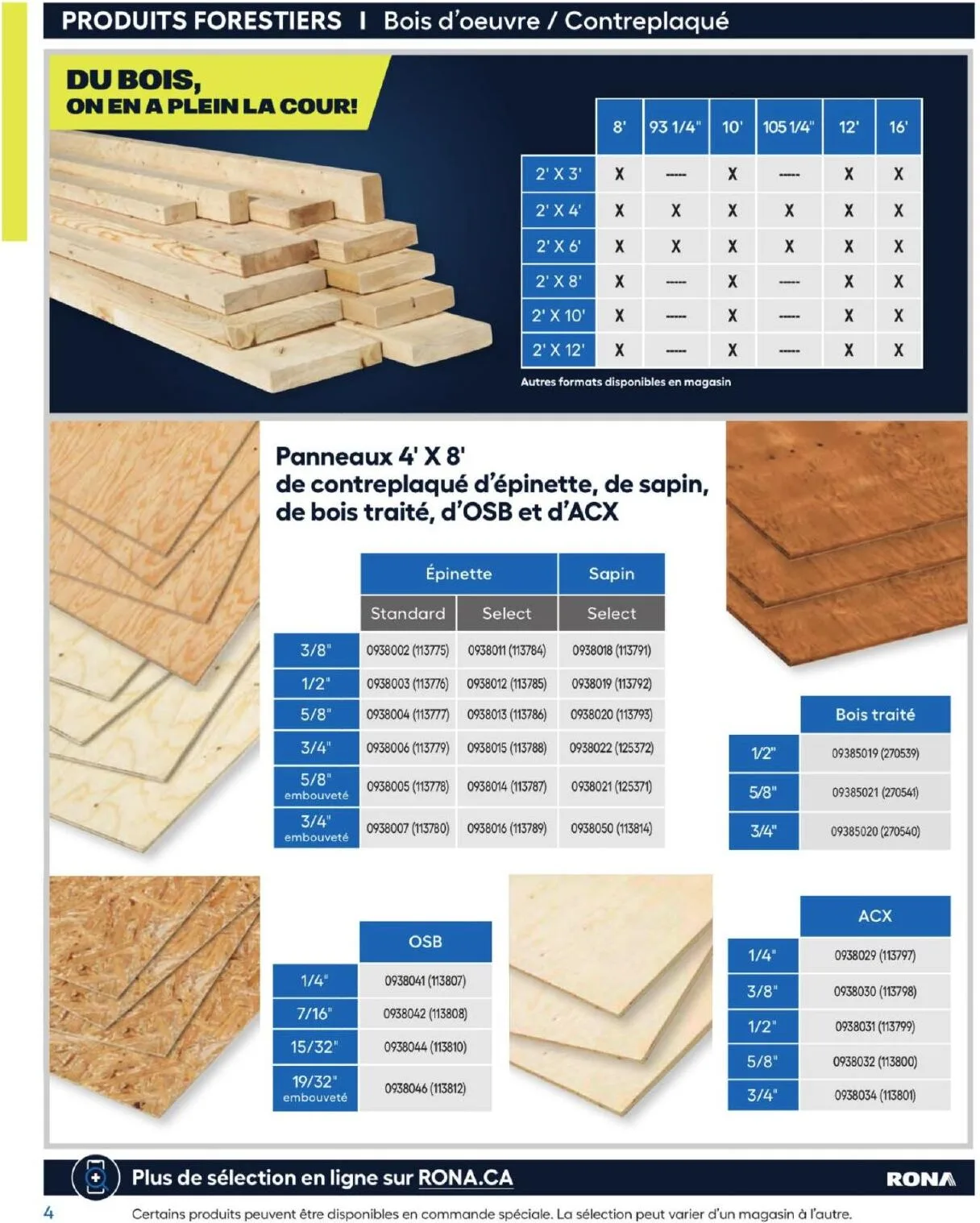 Page 4 de la Guide d&rsquo;achat Rona du 26 février 2026 au 24 février 2027