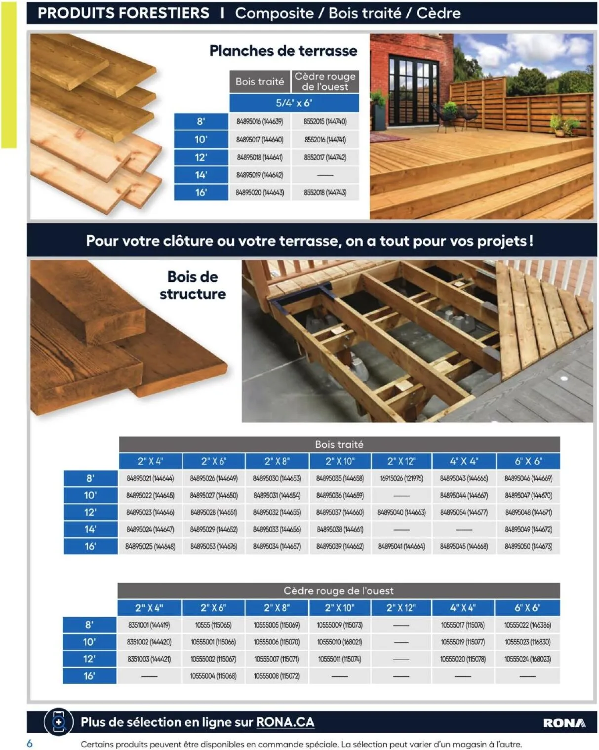 Page 6 de la Guide d&rsquo;achat Rona du 26 février 2026 au 24 février 2027