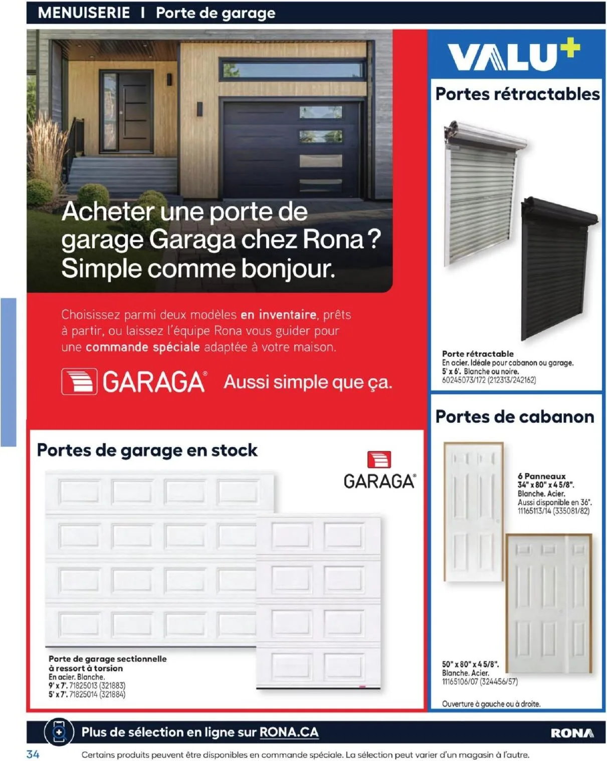Page 34 de la Guide d&rsquo;achat Rona du 26 février 2026 au 24 février 2027