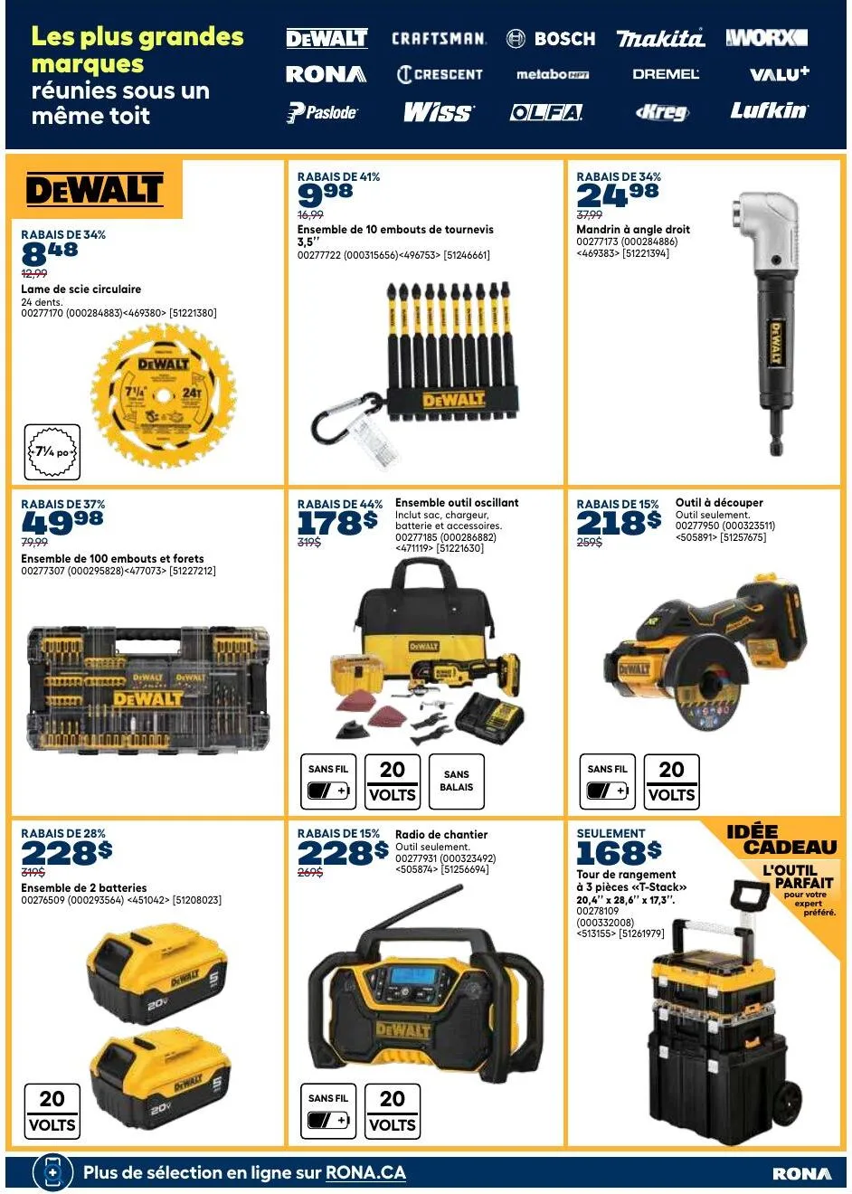 Page 4 de la Guide des Outils Rona du 7 mai au 29 juillet 2026