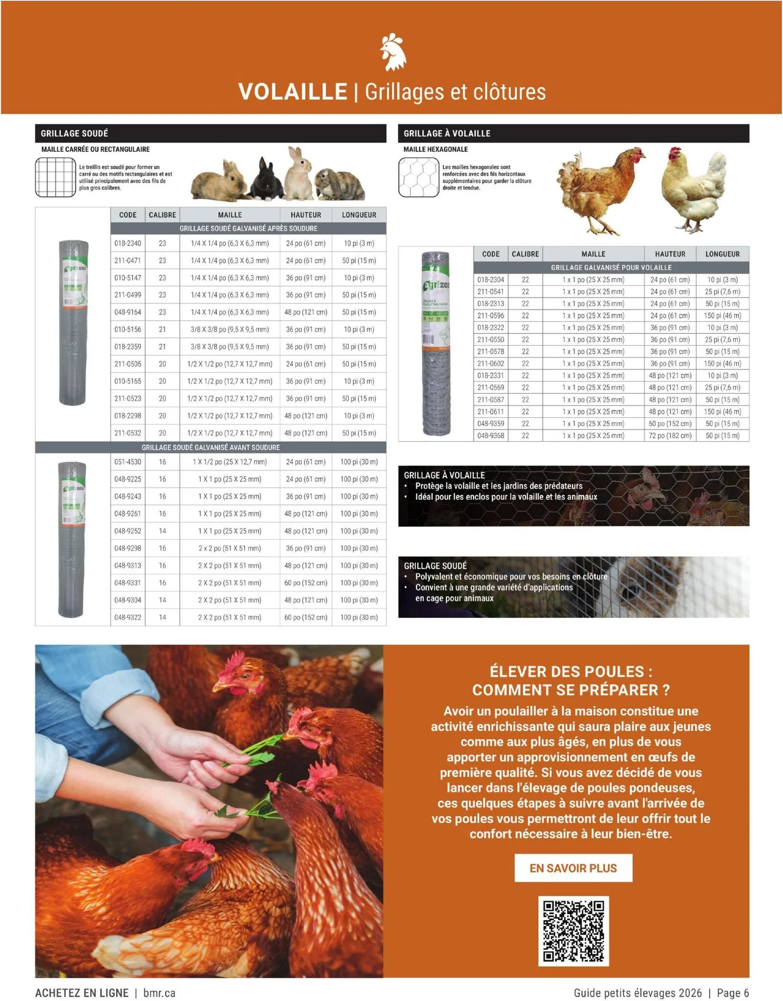 Page 6 de la Guide des petit élevages BMR Agrizone du 6 février au 31 décembre 2026