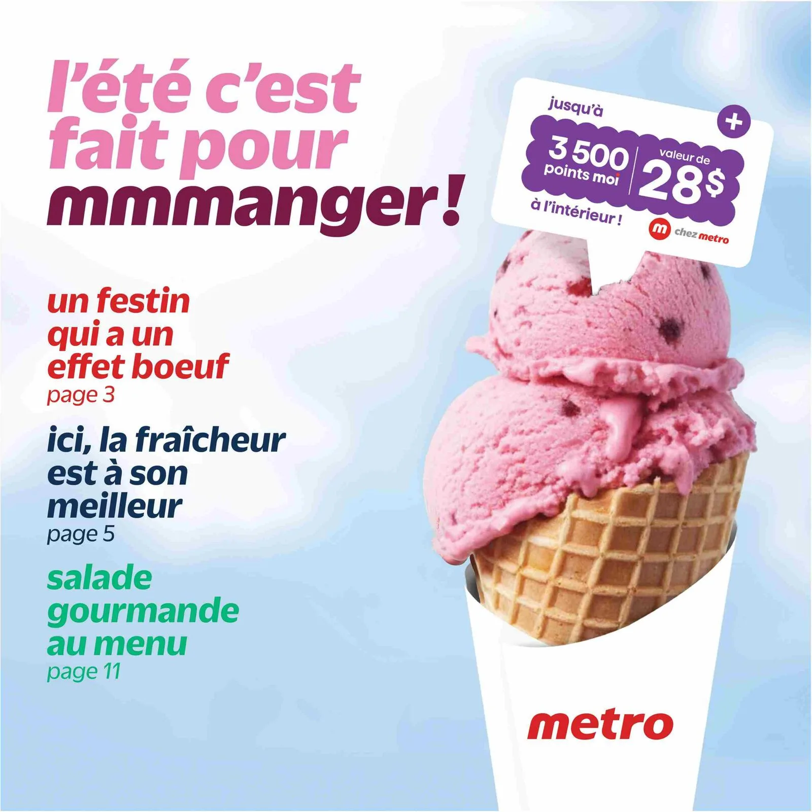 Page 1 de la Magazine Metro du 11 au 17 juin 2026